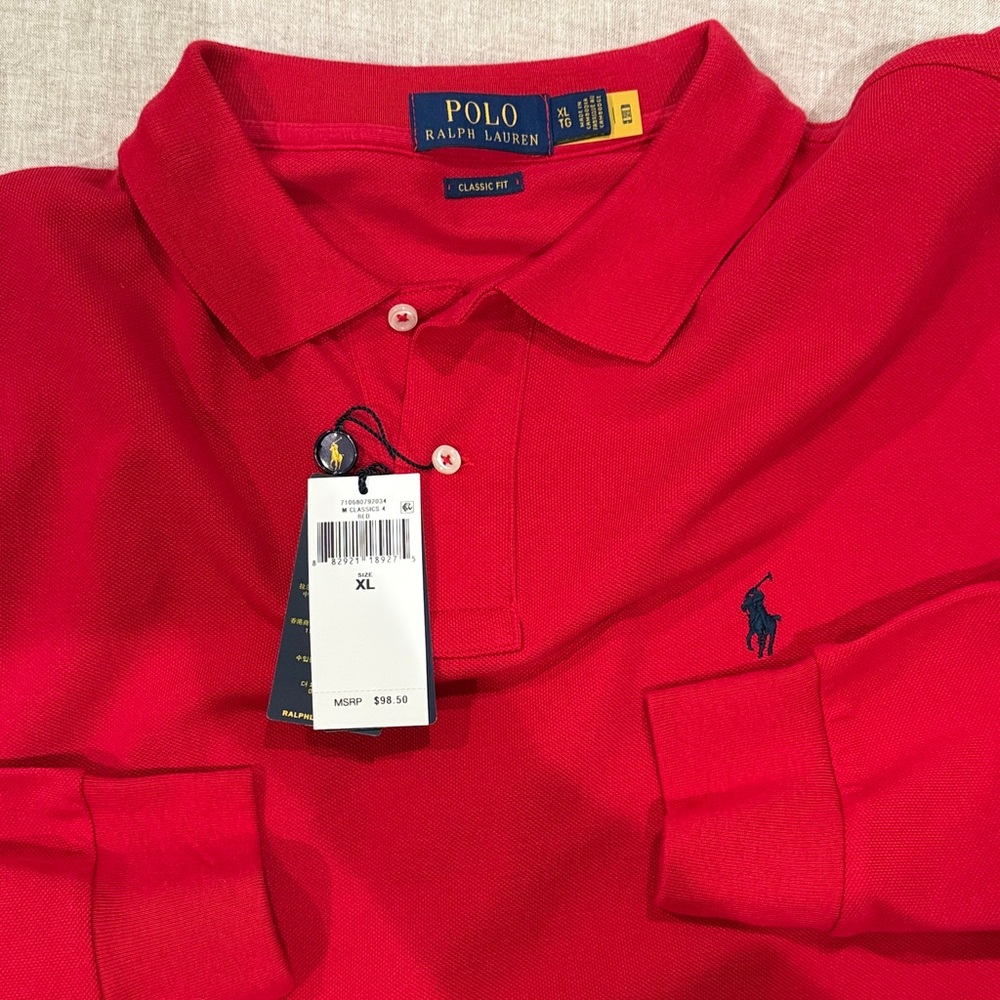 NEW w/Tag Polo by Ralph Lauren Men's Red Polo Shirt